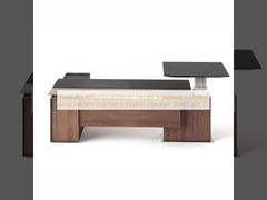 Executive Office Desk Electric Height Adjustable Standing Desk Modern Ergonomic Leather Manager Table Capri T