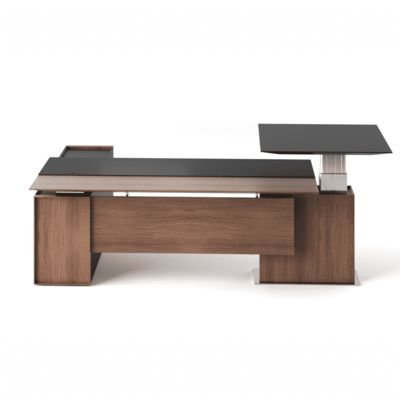 주문 Executive Office Desk Electric Height Adjustable Standing Desk Modern Ergonomic Leather Manager Table Capri T online manufacture